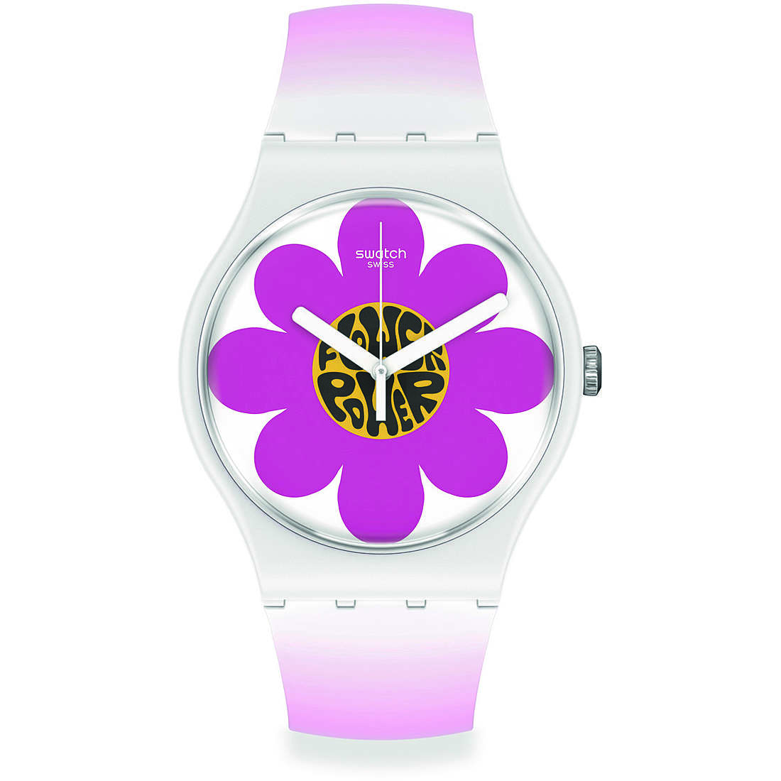 Swatch Bioceramic Case Purple Bioceramic Flower Power watch SO32M104