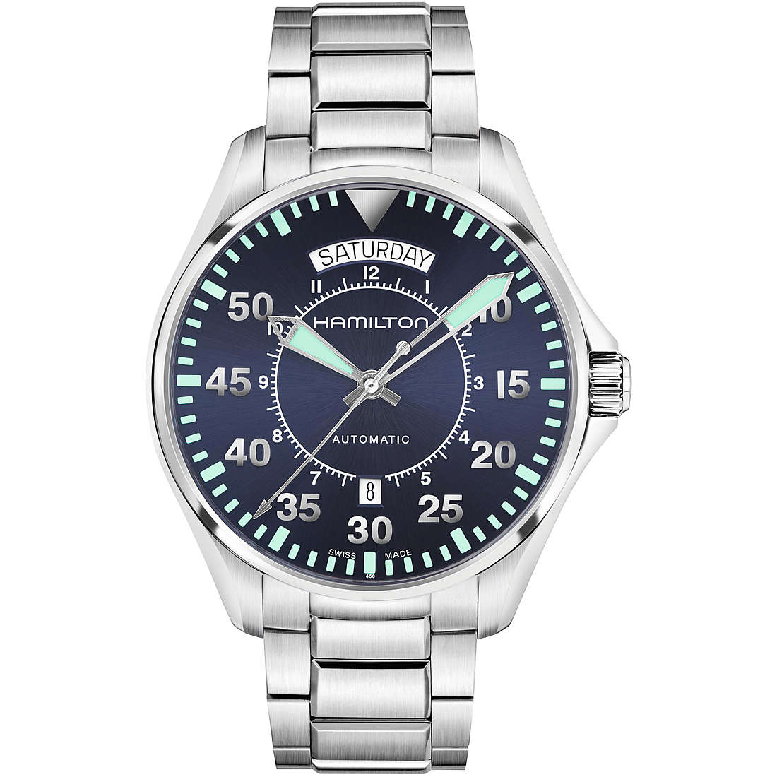 watch mechanical man Hamilton Khaki Aviation H64615145