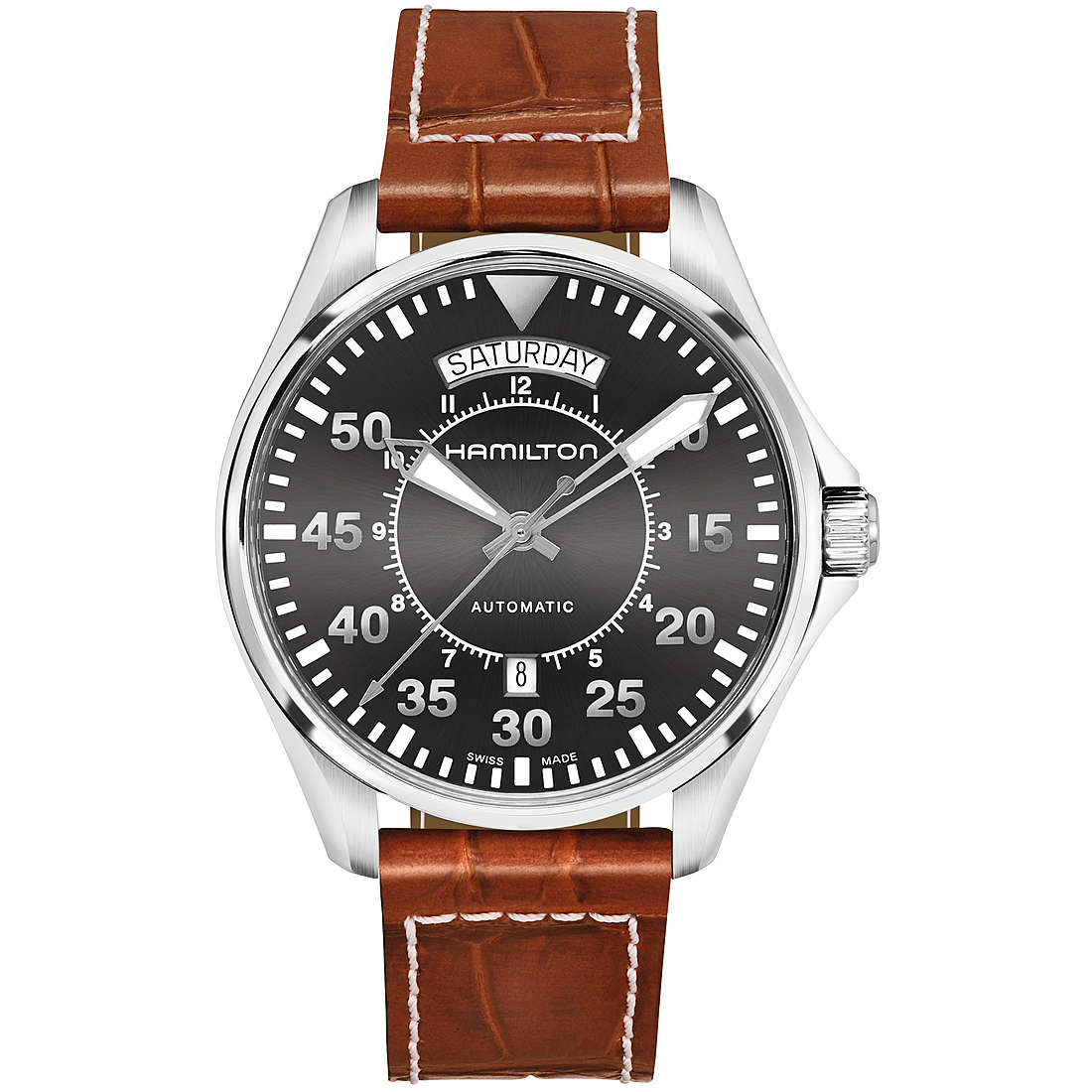 watch mechanical man Hamilton Khaki Aviation H64615585