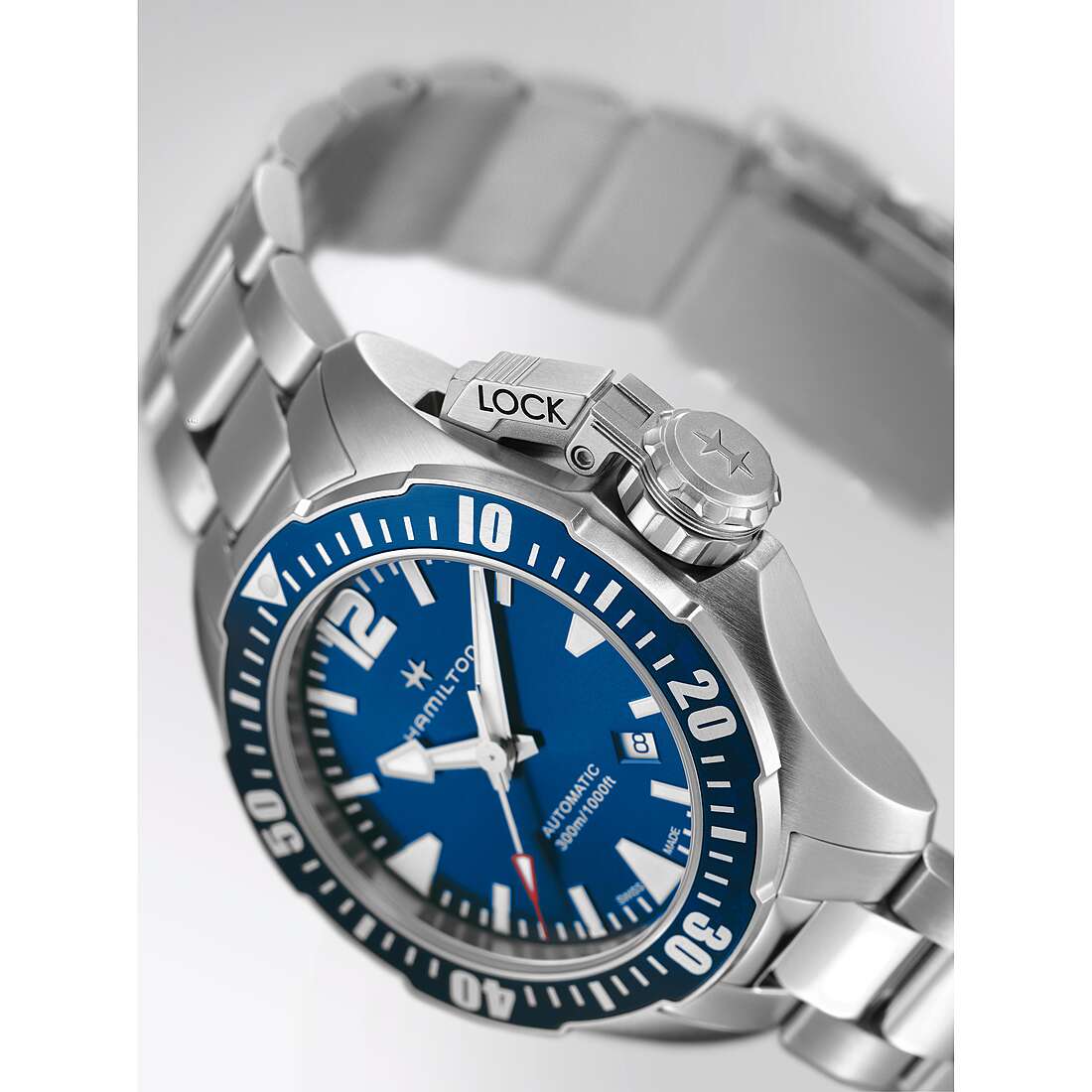 watch mechanical man Hamilton Khaki Navy H77705145