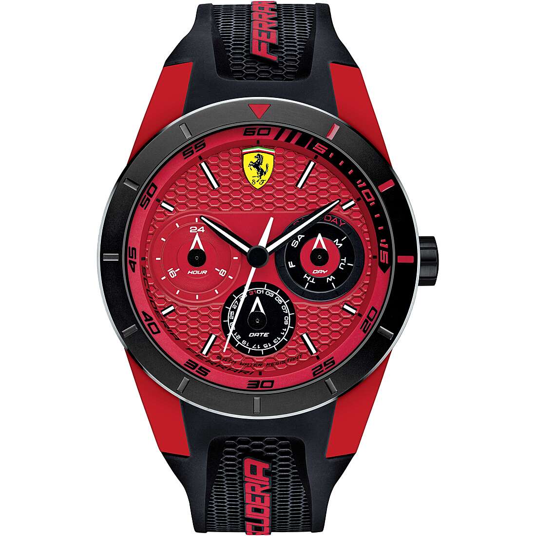 watch multifunction man Scuderia Ferrari Red FER0830255