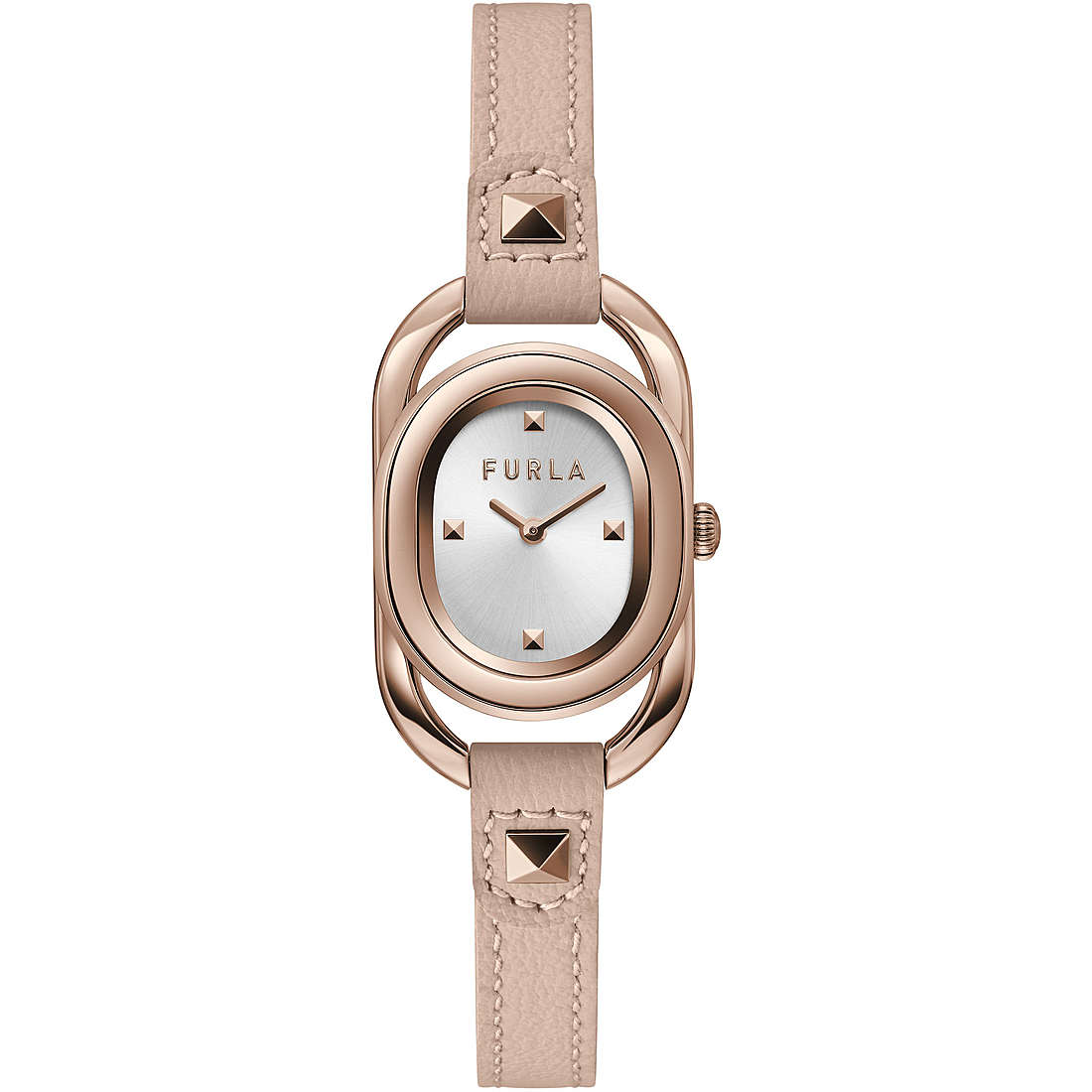 Furla Women's Pin Pink Dial Calfskin Leather Watch In Fuchsia | ModeSens