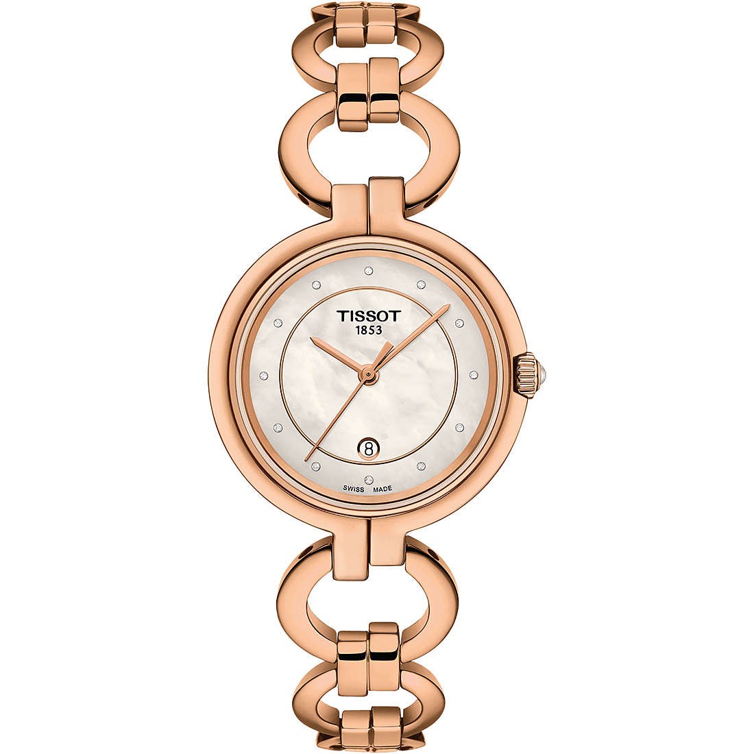 watch only time woman Tissot T-Lady Flamingo T0942103311601